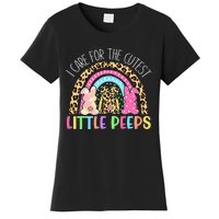 Care For The Cutest Little Bunnies NICU Nurse Easter Leopard Women's T-Shirt