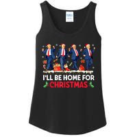 Christmas Funny Trump Ill Be Home For Xmas Santa Pajamas Gift Ladies Essential Tank