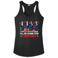 Christmas Funny Trump Ill Be Home For Xmas Santa Pajamas Gift Ladies PosiCharge Competitor Racerback Tank