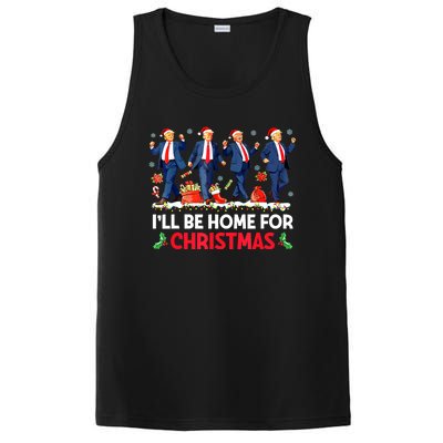 Christmas Funny Trump Ill Be Home For Xmas Santa Pajamas Gift PosiCharge Competitor Tank