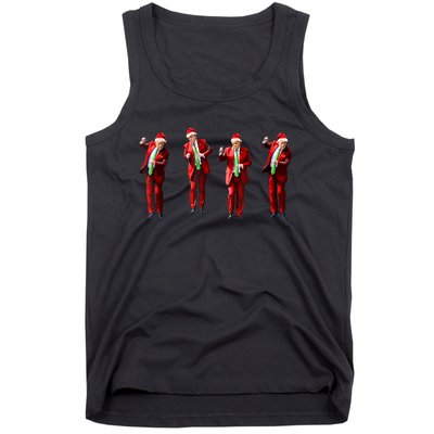 Christmas Funny Trump Dance Santa Claus Xmas Pajamas Gift Tank Top