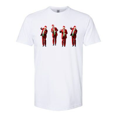 Christmas Funny Trump Dance Santa Claus Xmas Pajamas Gift Softstyle CVC T-Shirt