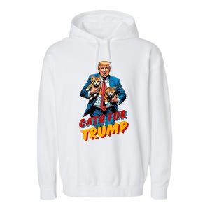 Cats For Trump 2024 Election Funny Trump Cats Lover Garment-Dyed Fleece Hoodie