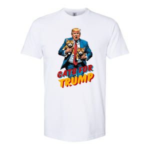 Cats For Trump 2024 Election Funny Trump Cats Lover Softstyle CVC T-Shirt