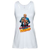 Cats For Trump 2024 Election Funny Trump Cats Lover Ladies Essential Flowy Tank