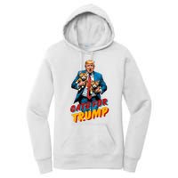 Cats For Trump 2024 Election Funny Trump Cats Lover Women's Pullover Hoodie