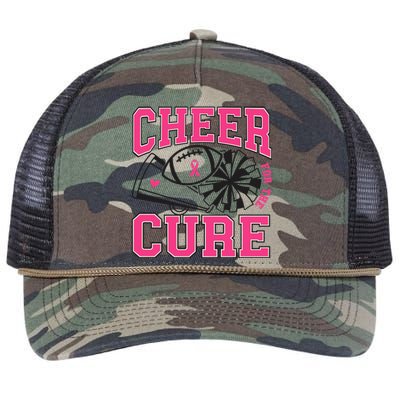 Cheer For The Cure Breast Cancer Football And Cheer Retro Rope Trucker Hat Cap