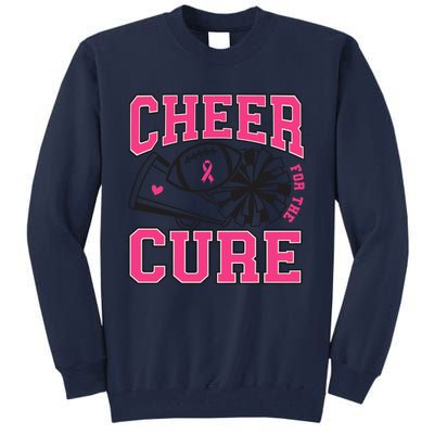 Cheer For The Cure Breast Cancer Football And Cheer Tall Sweatshirt