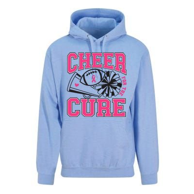 Cheer For The Cure Breast Cancer Football And Cheer Unisex Surf Hoodie