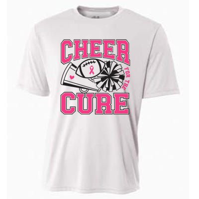 Cheer For The Cure Breast Cancer Football And Cheer Cooling Performance Crew T-Shirt