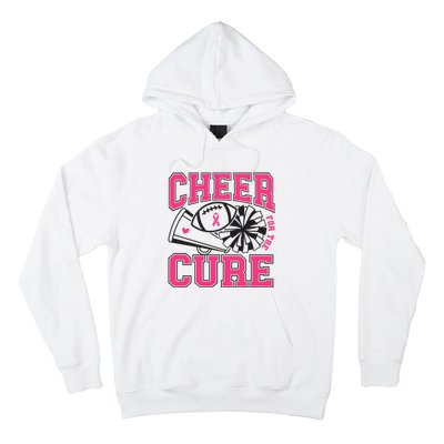 Cheer For The Cure Breast Cancer Football And Cheer Hoodie