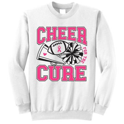 Cheer For The Cure Breast Cancer Football And Cheer Sweatshirt