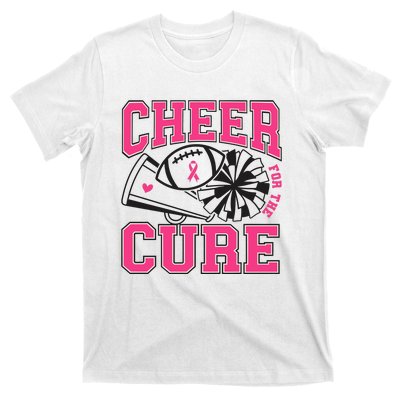 Cheer For The Cure Breast Cancer Football And Cheer T-Shirt