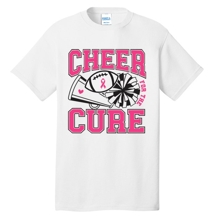 Cheer For The Cure Breast Cancer Football And Cheer Tall T-Shirt