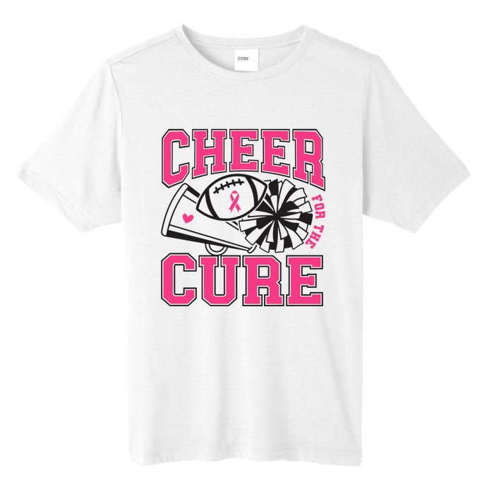 Cheer For The Cure Breast Cancer Football And Cheer Tall Fusion ChromaSoft Performance T-Shirt