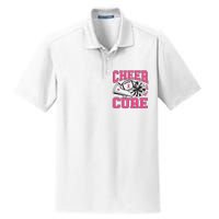 Cheer For The Cure Breast Cancer Football And Cheer Dry Zone Grid Polo