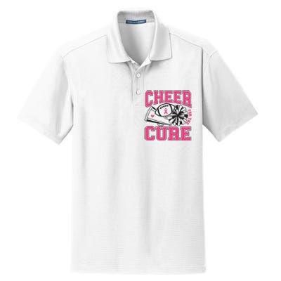 Cheer For The Cure Breast Cancer Football And Cheer Dry Zone Grid Polo