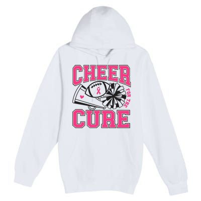 Cheer For The Cure Breast Cancer Football And Cheer Premium Pullover Hoodie