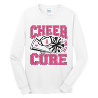 Cheer For The Cure Breast Cancer Football And Cheer Tall Long Sleeve T-Shirt