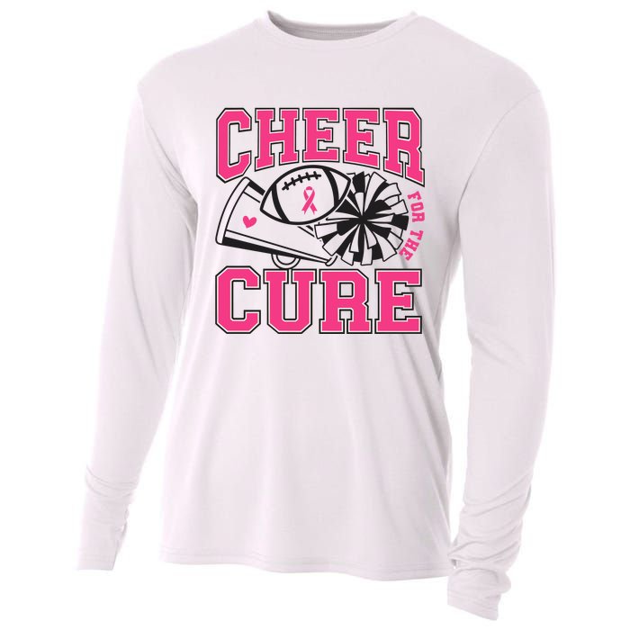 Cheer For The Cure Breast Cancer Football And Cheer Cooling Performance Long Sleeve Crew