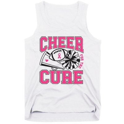 Cheer For The Cure Breast Cancer Football And Cheer Tank Top