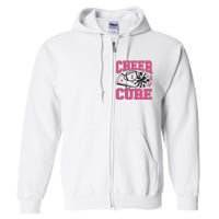 Cheer For The Cure Breast Cancer Football And Cheer Full Zip Hoodie