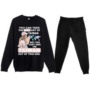 Cool From Taiwan Meaningful Gift Proud Taiwan Gift Premium Crewneck Sweatsuit Set