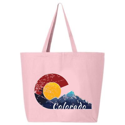 Colorado Flag Themed Mountain Scenery Colorado 25L Jumbo Tote