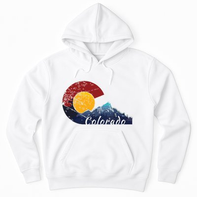 Colorado Flag Themed Mountain Scenery Colorado Hoodie