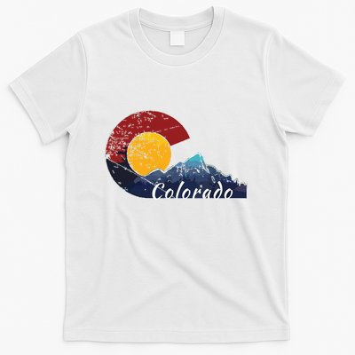 Colorado Flag Themed Mountain Scenery Colorado T-Shirt