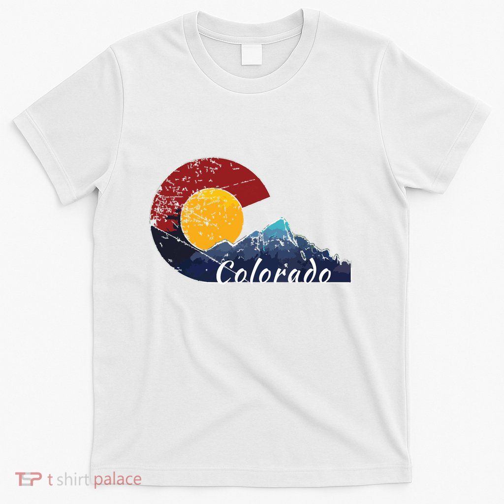 Colorado Flag Themed Mountain Scenery Colorado T-Shirt