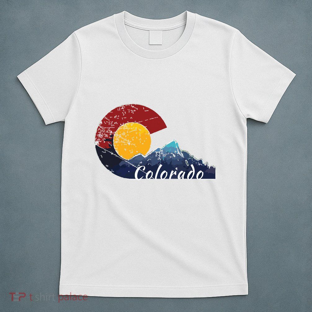 Colorado Flag Themed Mountain Scenery Colorado T-Shirt