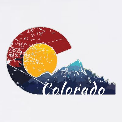 Colorado Flag Themed Mountain Scenery Colorado T-Shirt