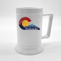 Colorado Flag Themed Mountain Scenery Colorado Beer Stein