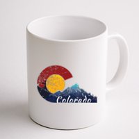 Colorado Flag Themed Mountain Scenery Colorado Coffee Mug