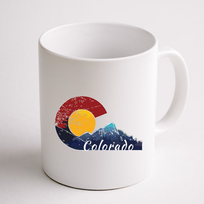 Colorado Flag Themed Mountain Scenery Colorado Coffee Mug