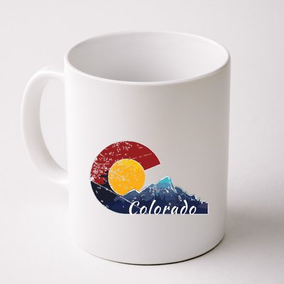 Colorado Flag Themed Mountain Scenery Colorado Mug