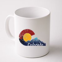 Colorado Flag Themed Mountain Scenery Colorado Coffee Mug