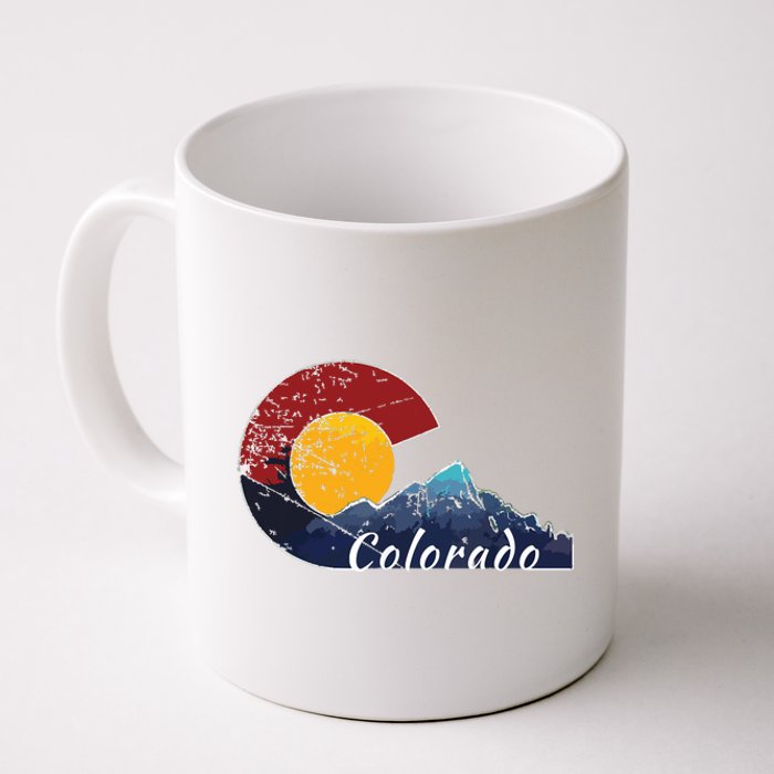 Colorado Flag Themed Mountain Scenery Colorado Coffee Mug