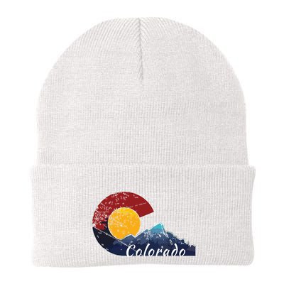 Colorado Flag Themed Mountain Scenery Colorado Beanie