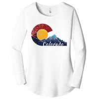 Colorado Flag Themed Mountain Scenery Colorado Women's Perfect Tri Tunic Long Sleeve Shirt