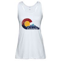 Colorado Flag Themed Mountain Scenery Colorado Ladies Essential Flowy Tank