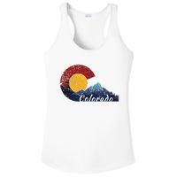 Colorado Flag Themed Mountain Scenery Colorado Ladies PosiCharge Competitor Racerback Tank