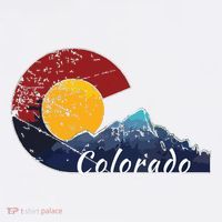 Colorado Flag Themed Mountain Scenery Colorado Baby Bodysuit
