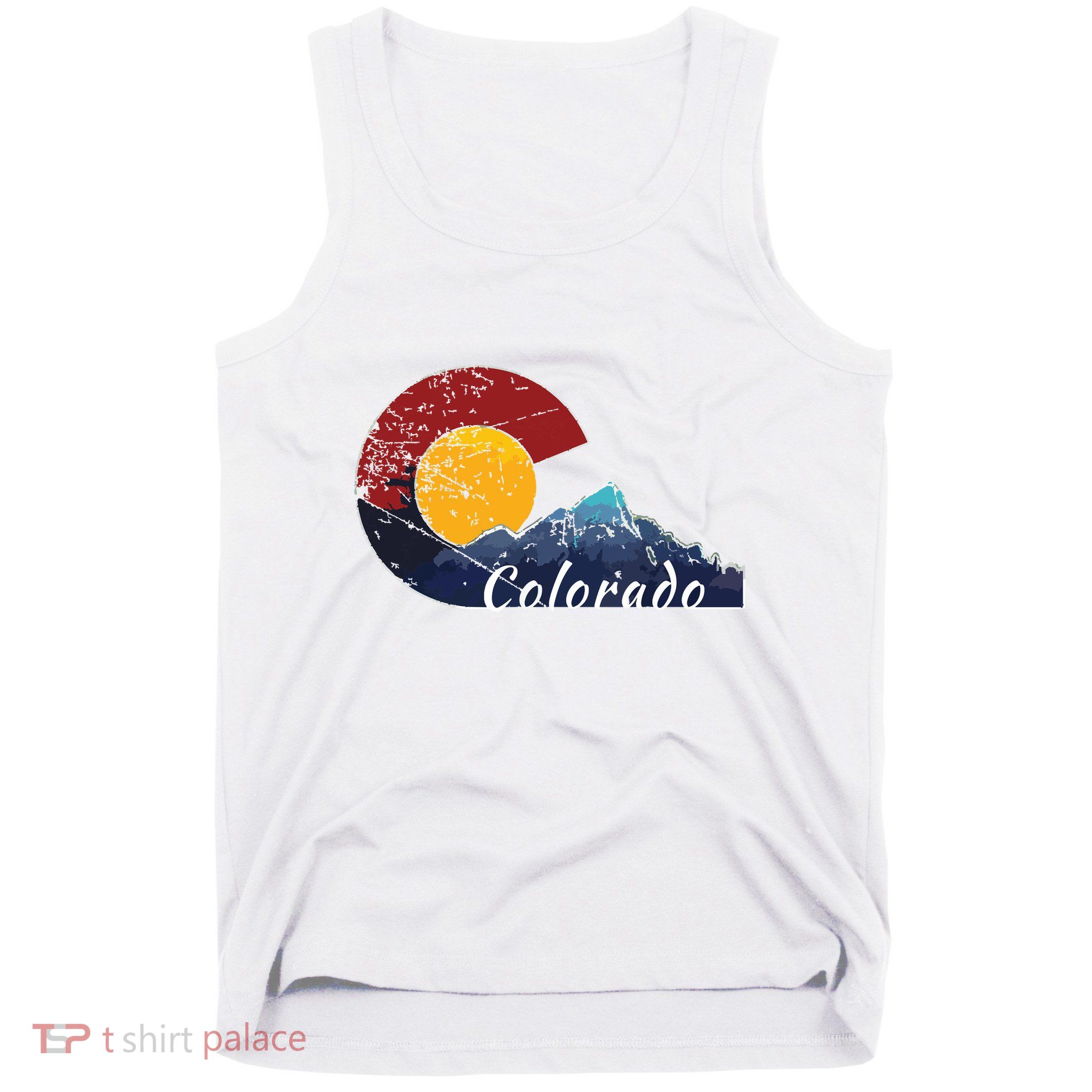 Colorado Flag Themed Mountain Scenery Colorado Tank Top