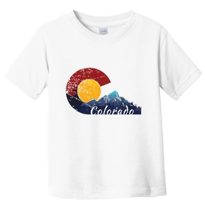 Colorado Flag Themed Mountain Scenery Colorado Toddler T-Shirt