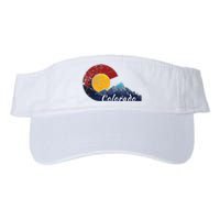 Colorado Flag Themed Mountain Scenery Colorado Valucap Bio-Washed Visor