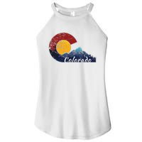 Colorado Flag Themed Mountain Scenery Colorado Women's Perfect Tri Rocker Tank