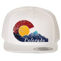 Colorado Flag Themed Mountain Scenery Colorado Wool Snapback Cap