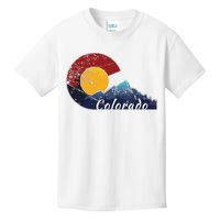 Colorado Flag Themed Mountain Scenery Colorado Kids T-Shirt